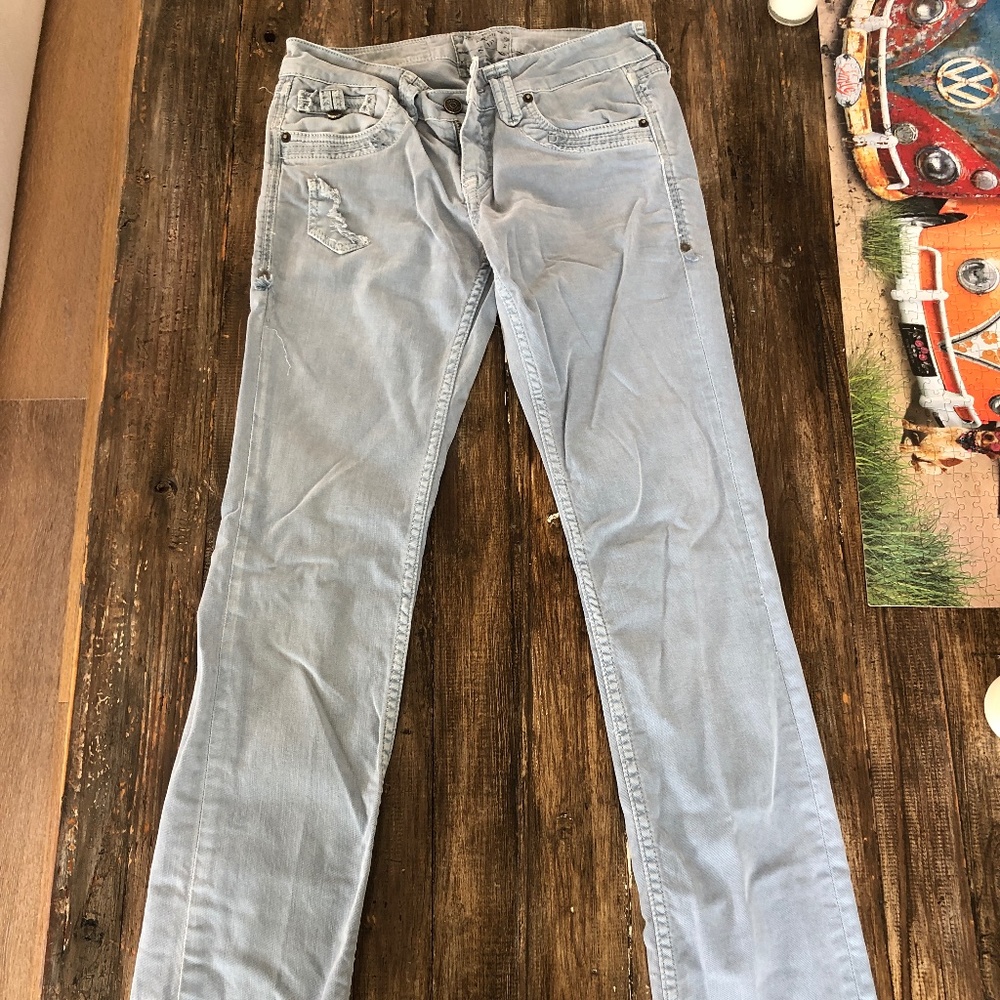 Taverniti So Low-Waisted Light Blue Skinny Jeans